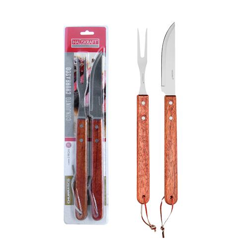 Churrasco faca/garfo 36cm 2 pc