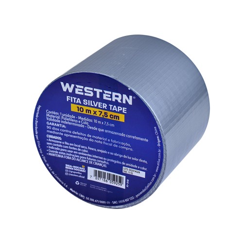 Fita silver tape cinza75mmx10m