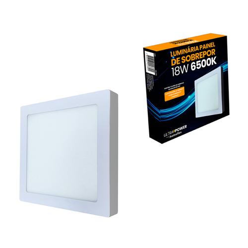 Painel quad sobrepor 18w 6500k
