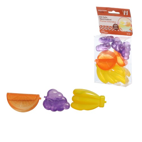 Gelos reutiliz frutas 12pc