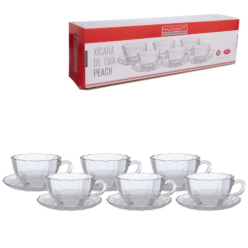 Xicara cha p peach tr 240ml 6p