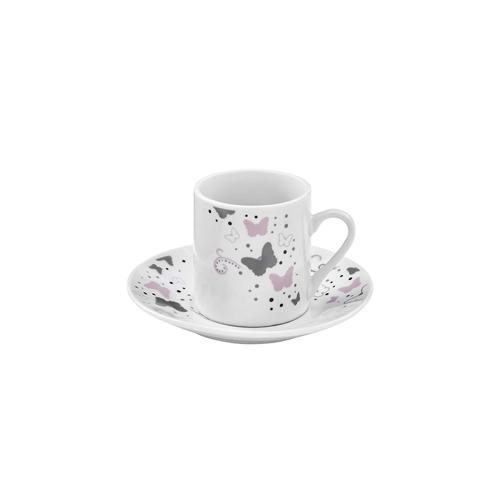 Xicara cafe borbole 80ml 6pc