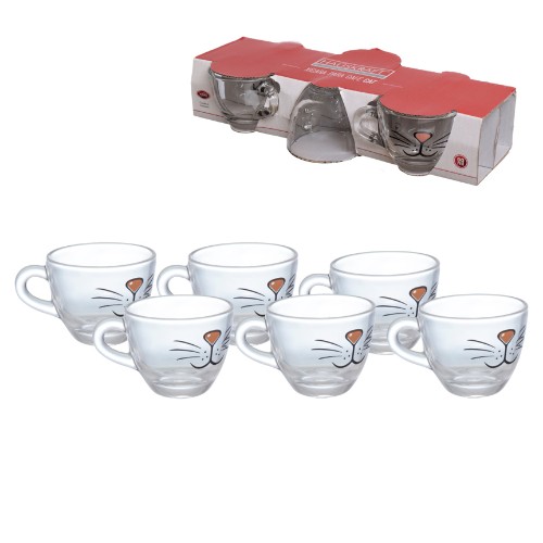 Xicara cafe cat 80ml 6pc