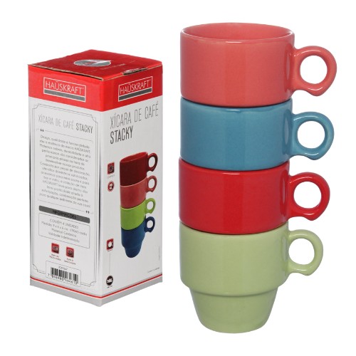 Xicara cafe stacky cl 90ml 4pc