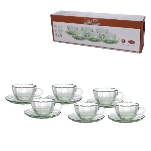 Xicara cafe p peach vd 90ml 6p