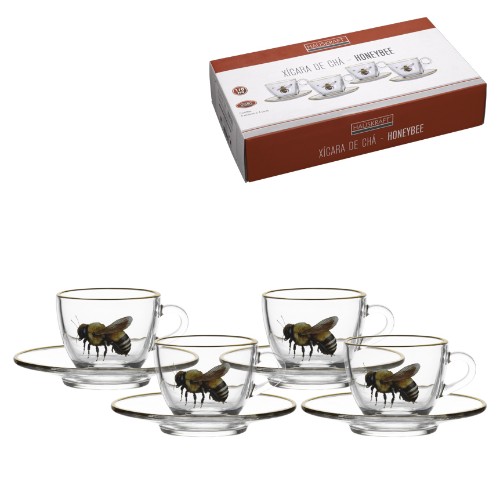 Xicara cafe p honeybee 85ml 4p