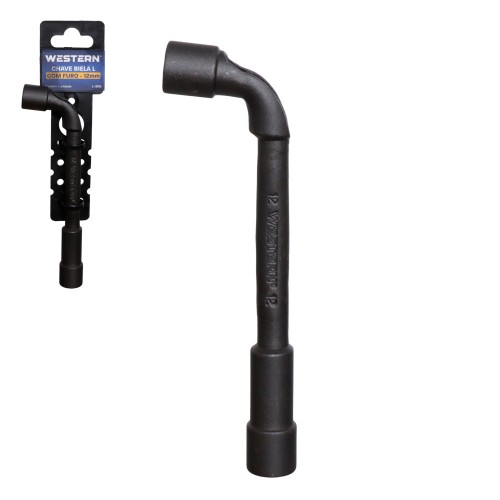 Chave biela l com furo 12mm
