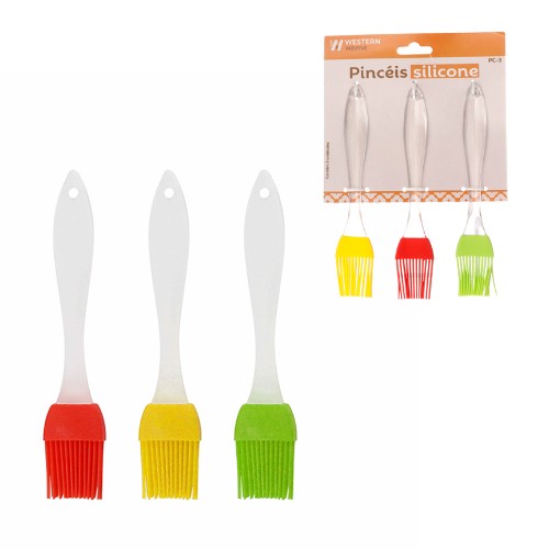 Jg 3 pinceis silicone 17cm