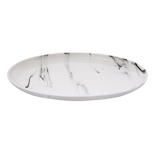 Trav oval marble porcel 30.5cm