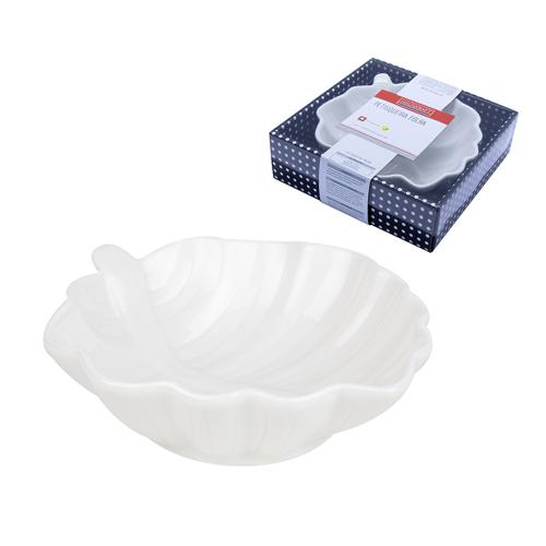 Petisqueira folha porcel 18cm