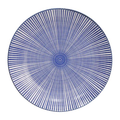 Prato s/mesa stripe az 19.5cm