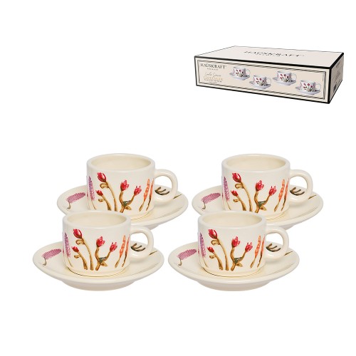 Xicara cafe florescer 90ml 4pc