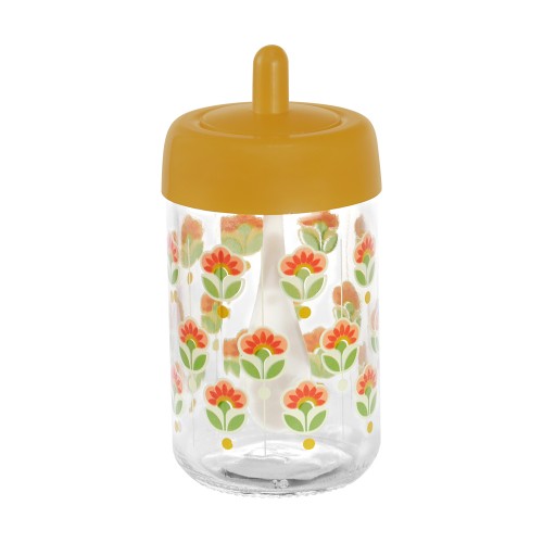 Porta condim vdo flor 300ml