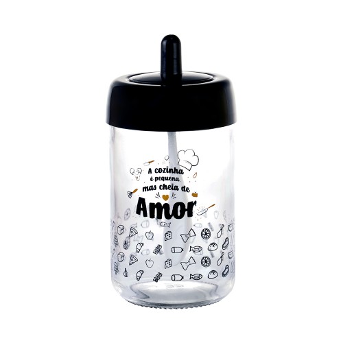 Porta condim vdo amor 300ml