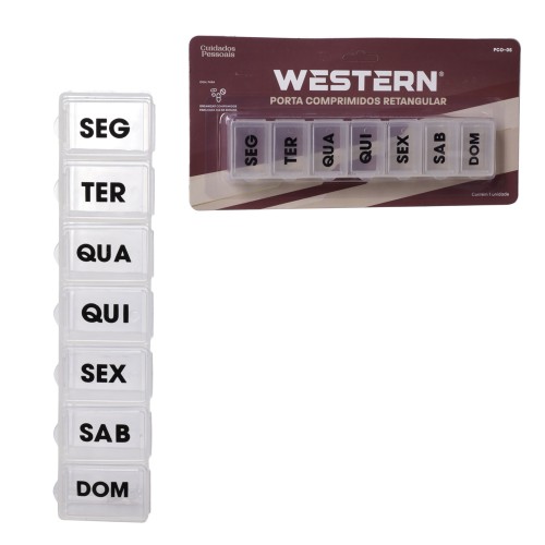 Porta comprimidos retangular
