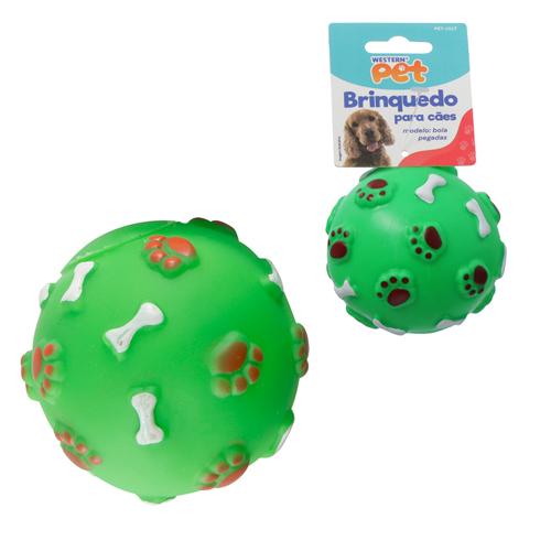 Brinquedo Para Cachorro Bola Pegadas - Western Pet