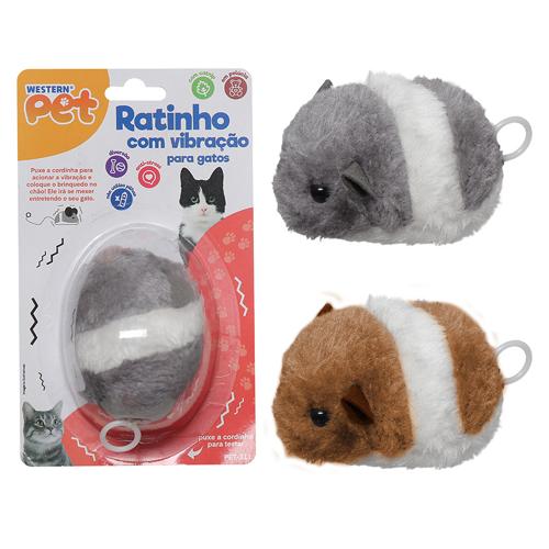 Brinq gato rato vibracao 6.9cm