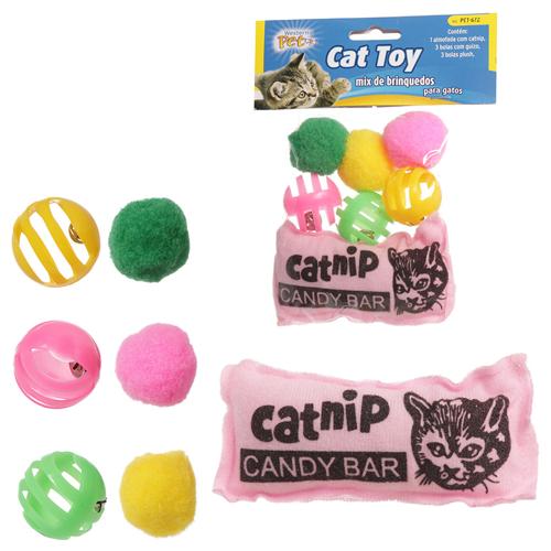 Brinquedo gato bola catnip 7pc