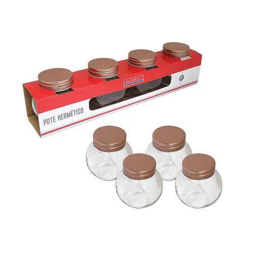 Pote hermetico 190ml rg 4pcs