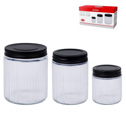 Pote vidro fresh start jg 3pcs