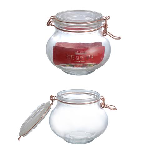 Pote Hermetico Clip 1L - Hauskraft