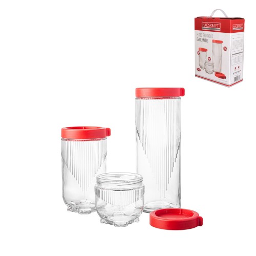 Pote red empilhavel vm 3pc