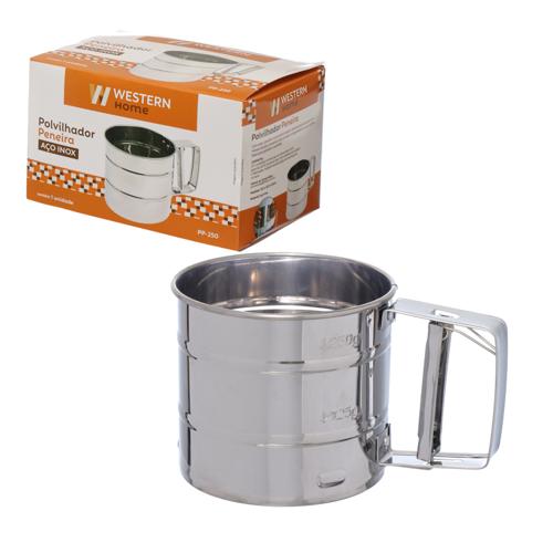 Polvilhador peneira inox