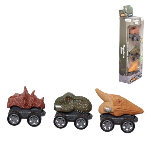 Carro dinossauro friccao 3pc