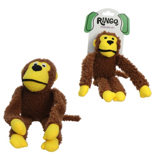 Brinq cao peluc macaco 38cm