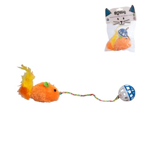 Brinq gato rat bola guizo 30cm