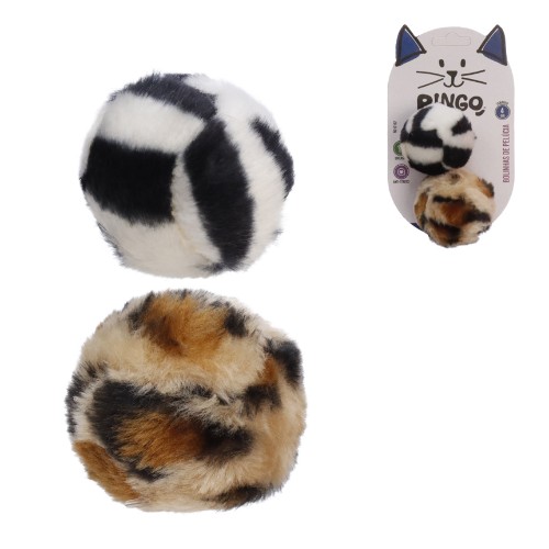 Brinq gato bol peluc 2 pc