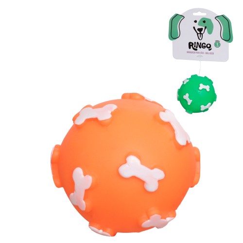 Brinq cao bola osso 6cm
