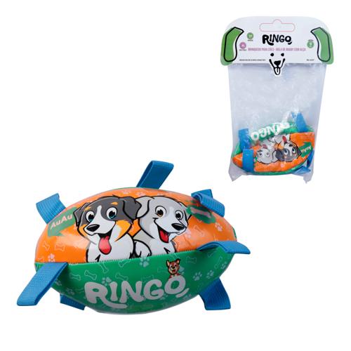 Brinq cao bola rugby alca 10cm