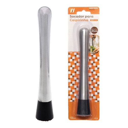 Socador inox p caipirinha 21cm