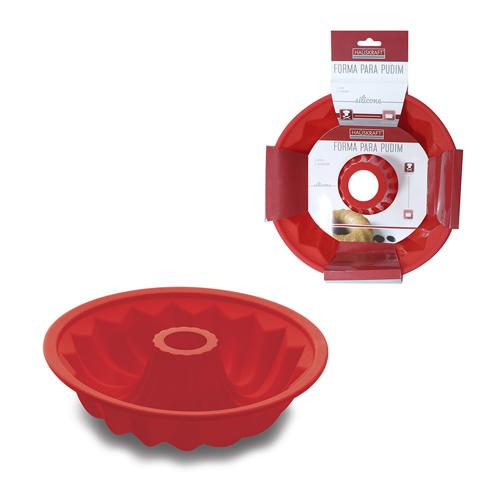 Forma pudim furo silic 25.5cm
