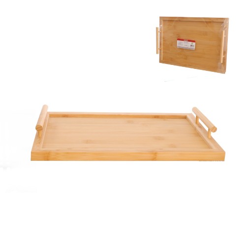 Bandeja bambu c alca 40x27cm