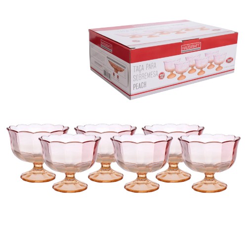 Taca s/mesa peach dc 400ml 6pc