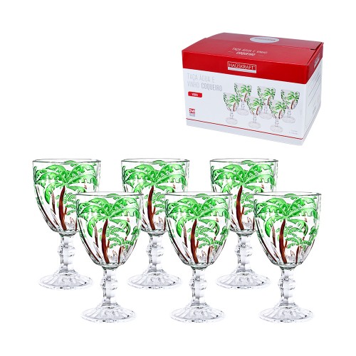 Taca ag/vi coqueiro 340ml 6pc