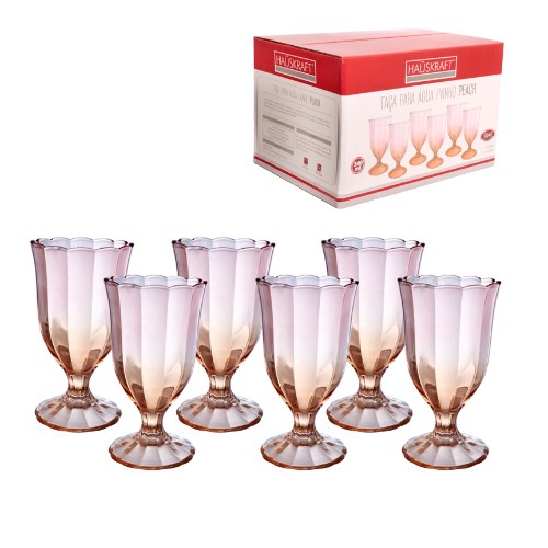 Taca ag/vi peach dc 340ml 6pc