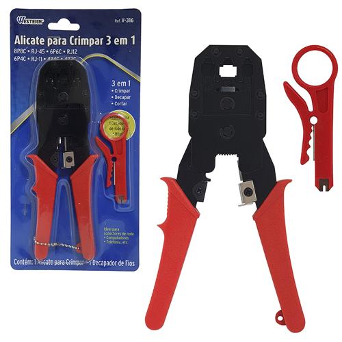 Alicate crimpar 3x1 vm/pt 8"