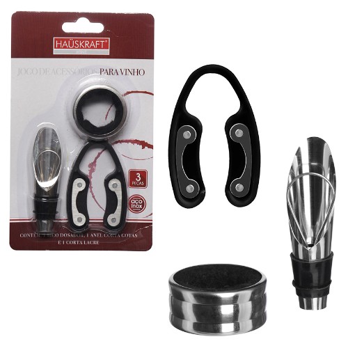 Jg 3pcs acessorios vinho
