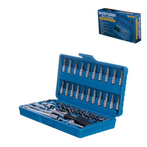 Soquete 1/4' 46pc