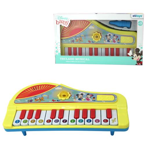 Teclado music baby luz mickey