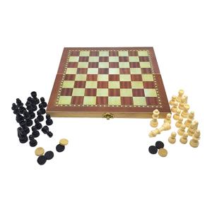 Jg 3em1 xadrez dama gamao 29cm