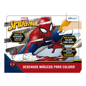 Livro Mágico Para Colorir Com Água Spiderman - Etitoys