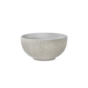 Bowl De Porcelana Redondo Textura Winter Branco 540 ml - Hauskraft