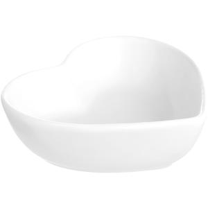 Coração Decorativo Porcelana Branco 8cm - Hauskraft