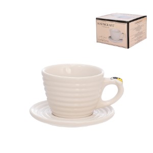 Xicara cafe porc bee 90ml 2pc