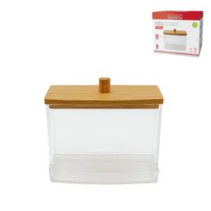 Porta cotonete bambu 9cm