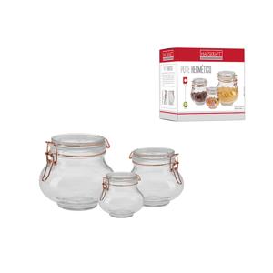 Pote hermetico clip rg 3pcs